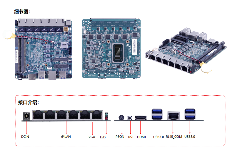 嵌入式工控主板-LAN-SKYUT2-6L产品细节图
