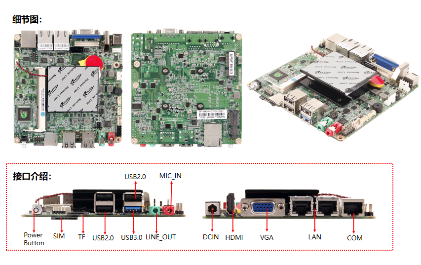 凌壹工控主板NANO-J1900T-2C2L细节图